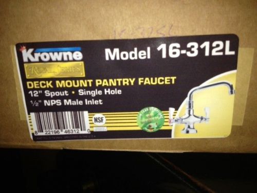 Krowne Faucet 16-312L - Royal Single Deck Mount Pantry Faucet, 12&#034; Spout