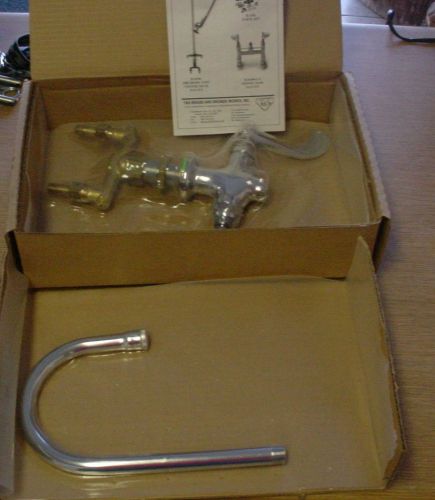 NEW T&amp;S B-0300 BRASS DOUBLE PANTRY FAUCET W/BWH4