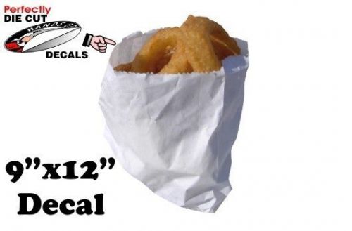 Onion Rings in a Bag 9&#039;&#039;x12&#039;&#039; Decal for Restaurant or Concession Food Trailer