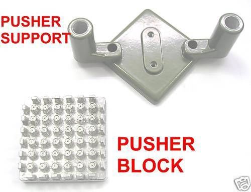 1 PC 3/8&#034; Pusher Block &amp; 1 Pusher Support for French Fry Cutter, No Blade, NEW