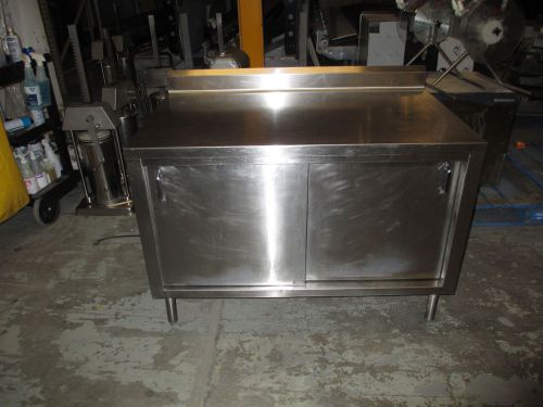 STAINLESS STEEL 4FT. CABINET WITH SLIDING DOORS COMMERCIAL DELI BAKERY GROCERY