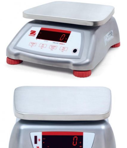 Ohaus Valor 4000 V41XWE6T Washdown Stainless Steel Scale,15lbX0.002lb,NTEP,LFT
