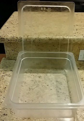 Cambro 6qt half-size restaurant food storage/ serving pan with lid for sale