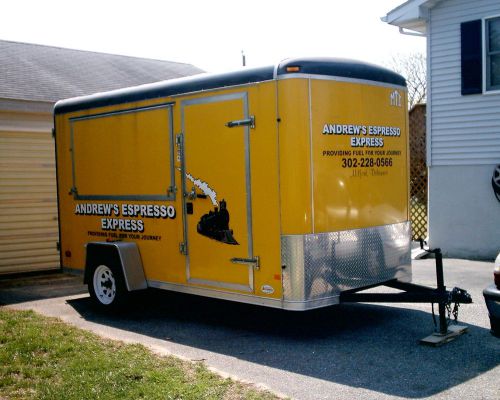 Mobile espresso coffee cart concession trailer 12 x 16 business for sale $10,500 for sale