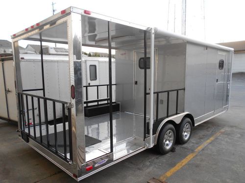 New 8 x 22 enclosed smoker concession bbq food trailer no waitng for sale