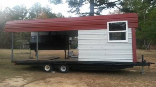 NEW 8x24  Custom Enclosed Concession BBQ Trailer w/ Porch / new 8ft grill
