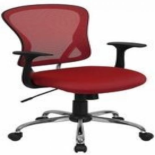 Flash furniture h-8369f-red-gg mid-back red mesh office chair for sale