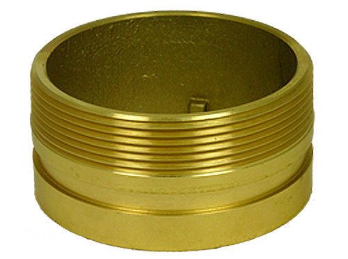 4&#034; male npt to groove brass  fdc or hydrant adapter nipple for sale