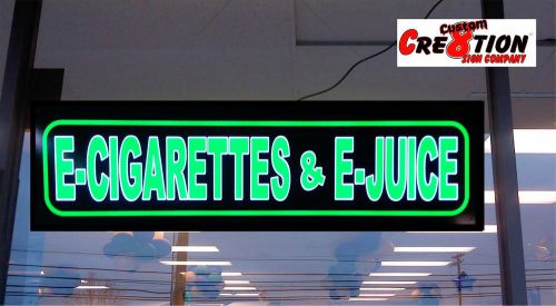 LED Light Up Sign - Vapor E-CIGARETTES &amp; E-JUICE - Neon/Banner alt 46&#034;x12&#034;