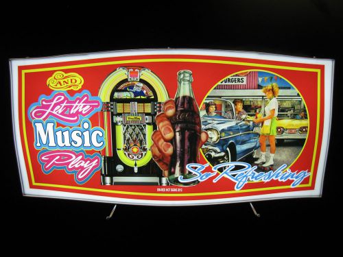 Vintage led lighted sign: coca-cola, jukebox, drive-in montage for sale