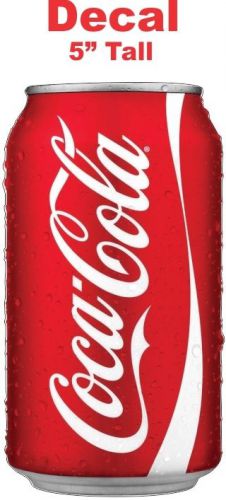 Vintage style  coke coca cola can 5 inches tall  decal / sticker - nice for sale