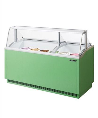 New turbo air 70&#034; green ice cream dipping cabinet!! holds (20) 3 gallon tubs!! for sale