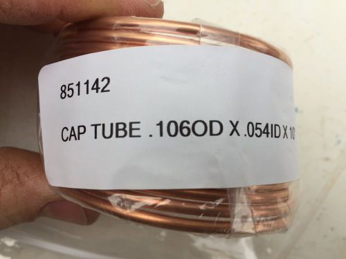 True manufacturing capillary tube .106od x .054id x 10   851142 for sale