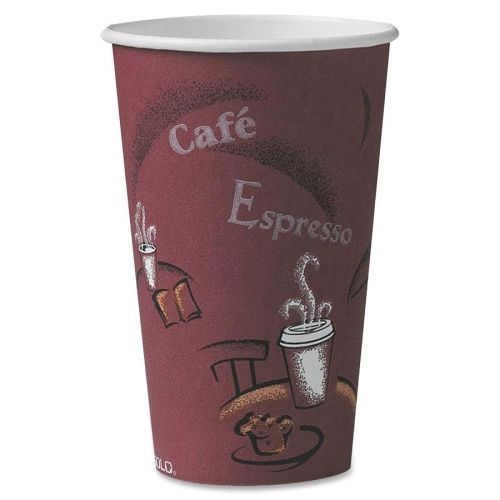 SLO16BI0041 Paper Hot Cup, 16 oz., 300/CT, Maroon