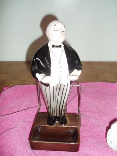 card or menu stand butler statue