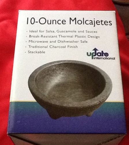 New Thermal 10-Ounce Molcajetes - Charcoal Finish-Box of Four