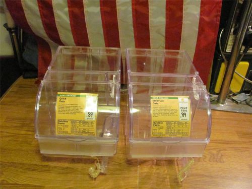 2 COMMERCIAL BULK BINS &amp; SCOOPS-CANDY,NUTS,CEREAL OR?? RADEUS MODEL820- VGUC