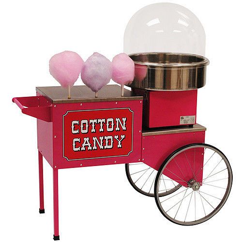 BenchmarkUSA 81011 Zephyr Cotton Candy Machine 60 Cones per Hour With Trolley