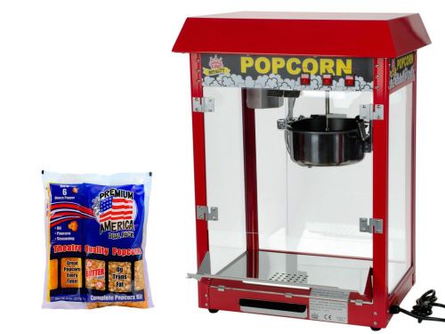 Carnival King Royalty Series Commercial 8 oz. Popcorn Popper + 1 Case of Popcorn