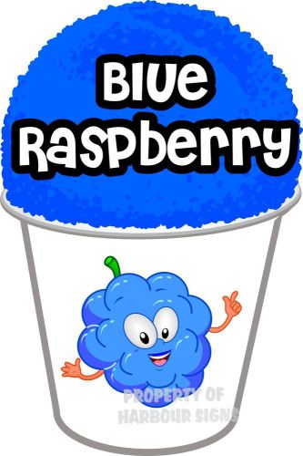 Blue Raspberry Shave Shaved Sno Cone Italian Ice Decal 7&#034; Concession Food Truck