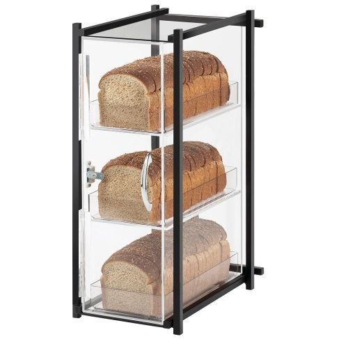 Cal-Mil 1155-74 Silver One by One Three-Tier Bread Case, 9 1 / 2&#034; x 14 1 / 4&#034; x