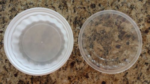 White Round Microwavable Containers with lid lot of 50