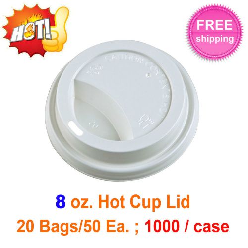 8 oz. Hot Paper Cup Travel Lid White 1000 / case