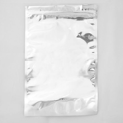 high quality shiny silver stand up zip lock bag 24x37cm #a6