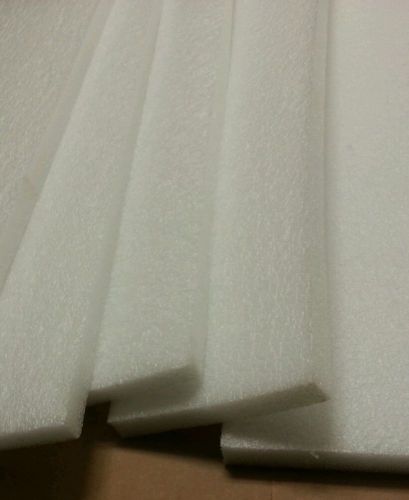 (12 qty lot) POLYETHYLENE PLANK FOAM 12&#034; x 12&#034; x 1&#034; Density 1.7pcf  white pe