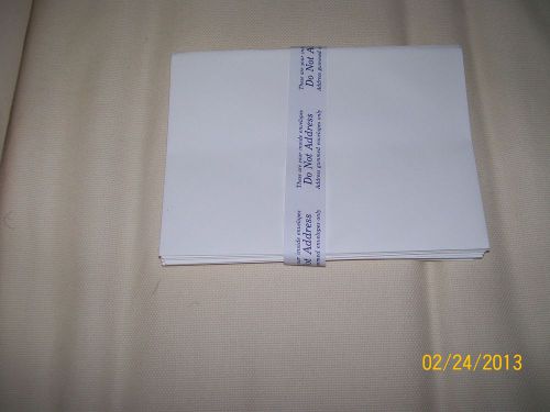 White Woven Inside Envelopes ~ 5-3/4x 8 ~ Lot of 50 ~
