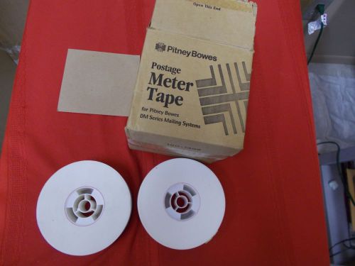 Box of 2 Rolls Pitney Bowes Postage Meter Tape White Adhesive