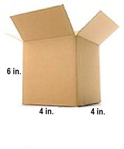 LOT 100 Small Cardboard Shipping Boxes 4/4/6 inch BOX