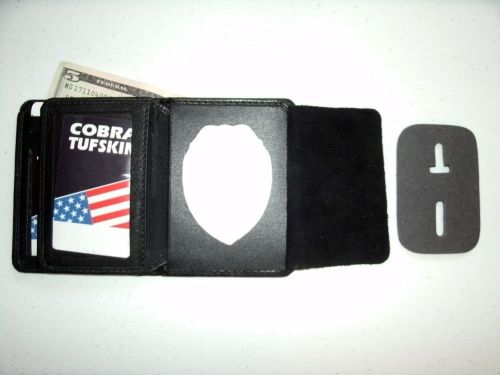 Badge ID Wallet Universal Heart Recessed Cut Out Blackinton B-899 Bi-Fold CT-10