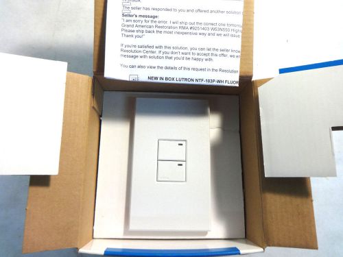 NEW IN BOX LUTRON NTGRX-2B-SL-WH 2-BUTTON STATION REMOTE WHITE