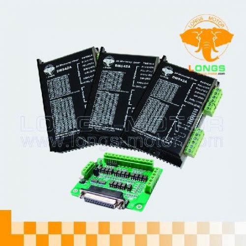 3axis stepper motor driver peak 4.2a,18-50vdc cnc new dm542a for sale