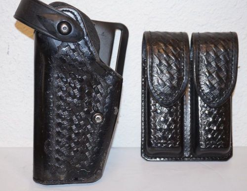 Left hand safariland holster &amp; don hume dual mag.- fits p220/p226/bda 45 (a1675) for sale