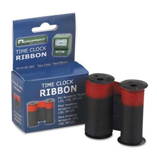 Ribbon Acroprint Manual-Print Time Recorders Red Blue Heavy-Duty Time Clocks