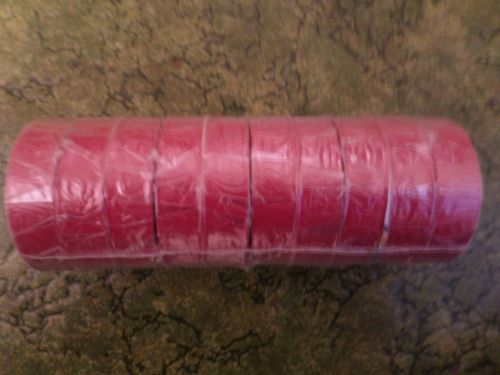 Vinyl Red Electrical Tape  3/4 in x 60 ft 10 Pcs