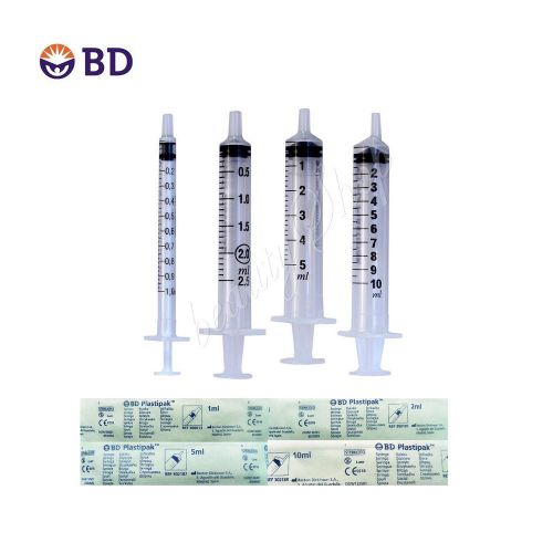 20ml 50ml BD Plastipak Sterile Syringes / Packs of 5 / Multiple Household Uses