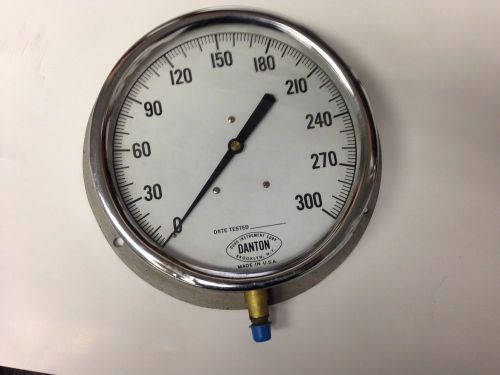 Hvac pressure gauge 0-300 psi 8-1/2&#034; dial 1/4&#034; bottom mount danton for sale