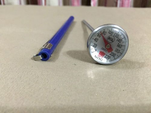 Air Conditioning HVAC 1&#034; Dial Face Test Thermometer 0 - 220 Degrees F