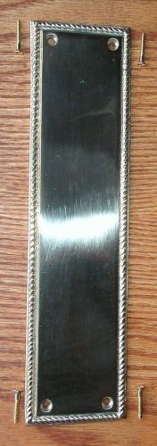 Mirror polished bronze door push plates with brass screws, 3 in. x 11 in. for sale