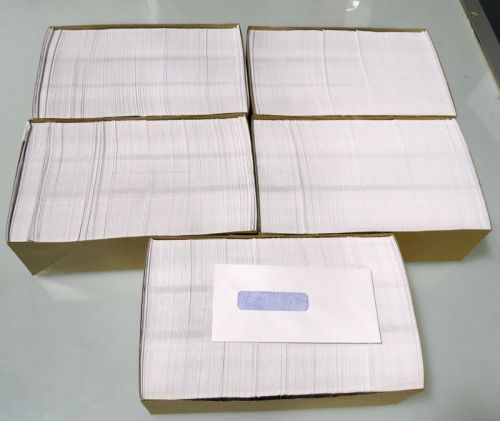 Lot of 2500 Single Window Security Envelopes, 7.5&#034; x 3.625&#034;, Office Mail Postage