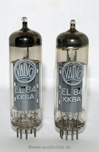 2 tubes   EL84  6BQ5  Valvo  Germany Hamburg plant 50s  (502017) matched pair
