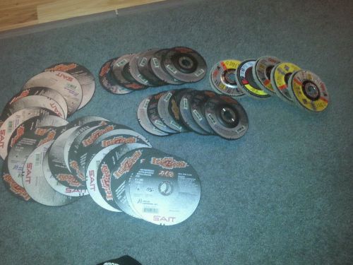 Lot of metabo cut off wheels grinding discs and flap discs 57 total pieces