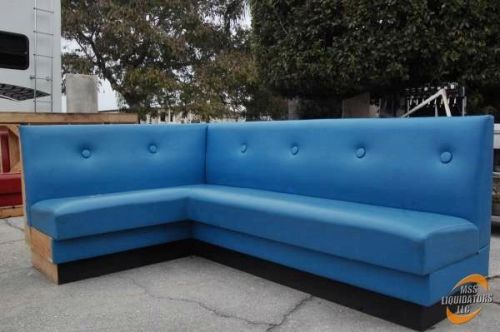 ELECTRIC BLUE &#034;L&#034; SHAPED RESTAURANT/LOUNGE BOOTH SEATING