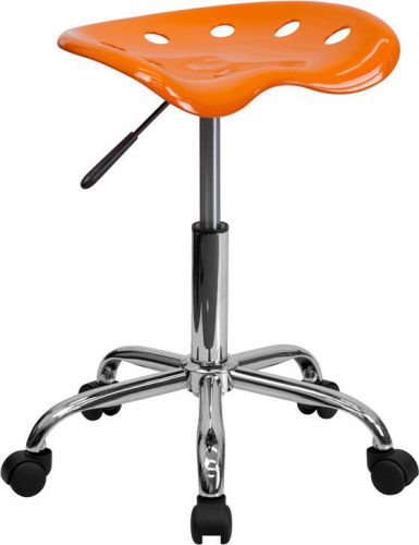 Flash furniture vibrant tractor seat and stool orange for sale