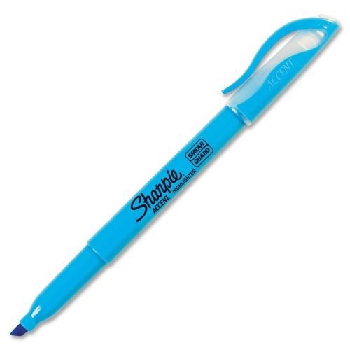 Lot of 4 sharpie accent highlighters -fine -turquoise blue ink -12/pk- san27010 for sale