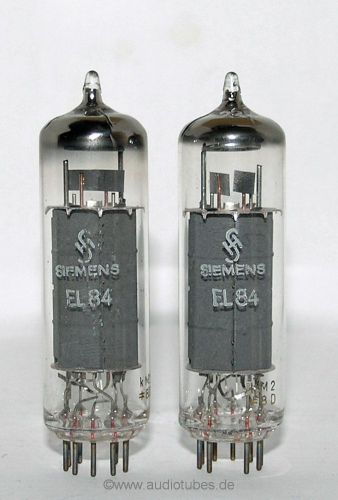 2 tubes EL84 6BQ5  Siemens Halske rohre (502024) matched pair Munich production
