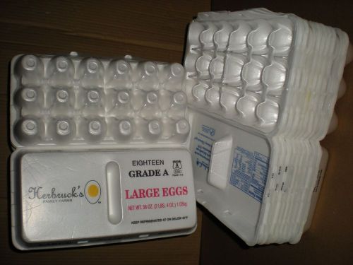 Lot of 18 Styrofoam Used Egg Cartons 1-1/2 dozen  18-count